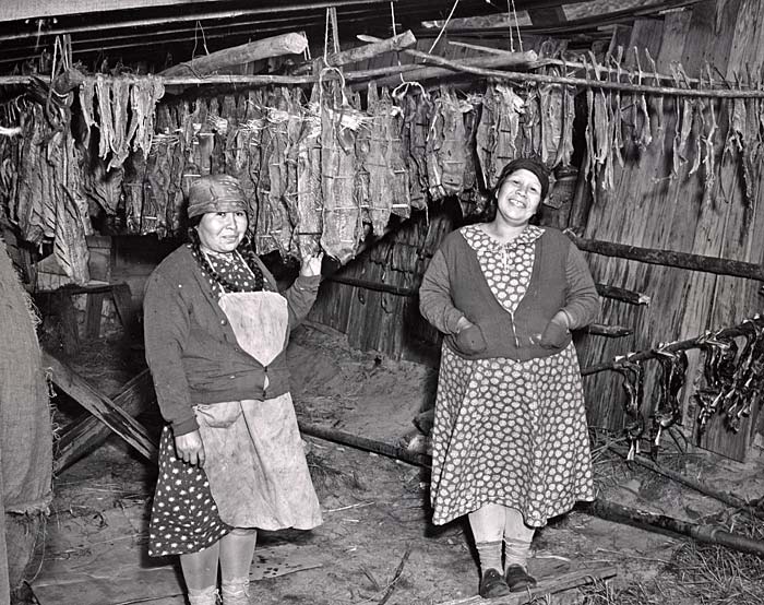 Preview of next document: Women Dry Salmon at Celilo Village