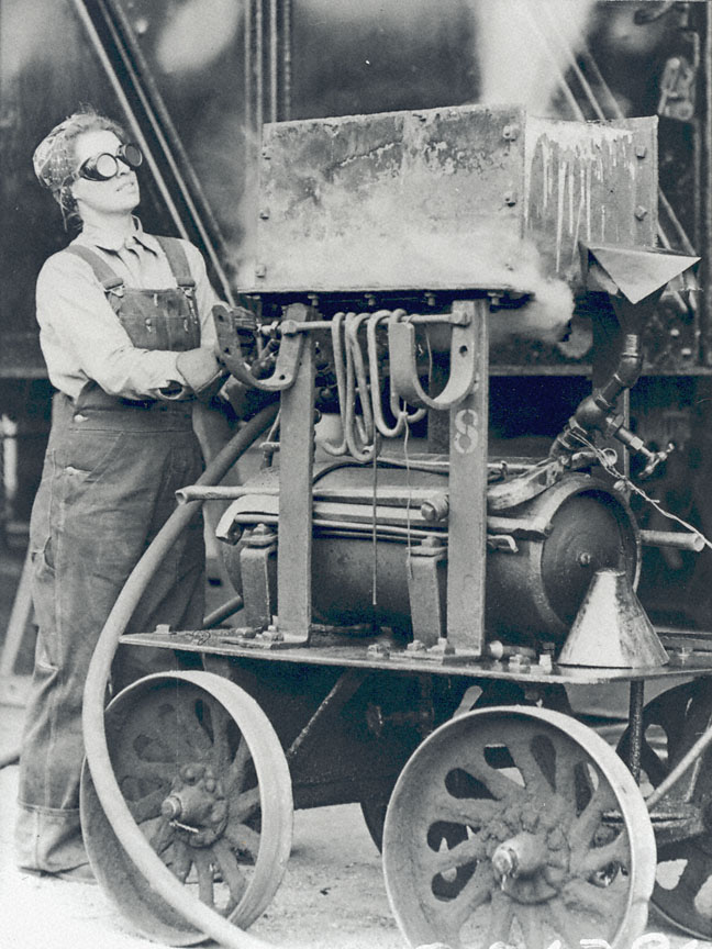 Della Cramer at Southern Pacific Rail Yard