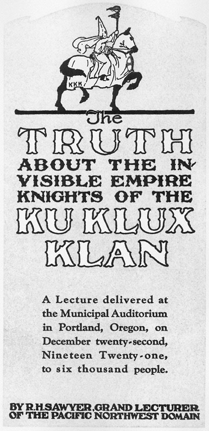 4. The Truth about the Ku Klux Klan, 1921