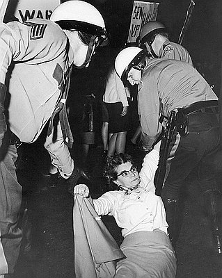 Protestor Struggles with Police, 1966