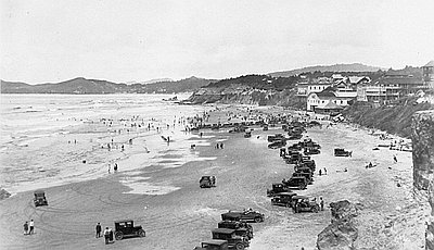Nye Beach, Newport, 1936