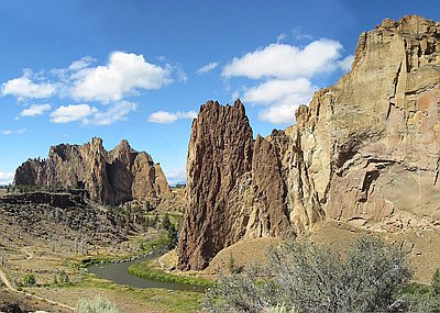 Smith Rock State Park;  Courtesy Jason McClaughry, Ore. Dept of Geology and Mineral Ind.