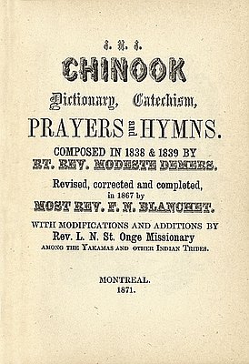 Title Page, Chinook Dictionary, 1871